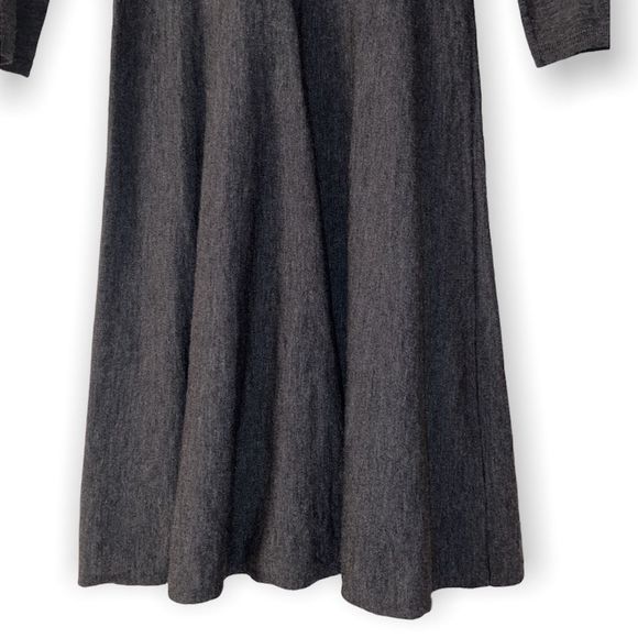 TALBOTS Merino Wool Charcoal Gray Sweater Dress - Picture 7 of 9
